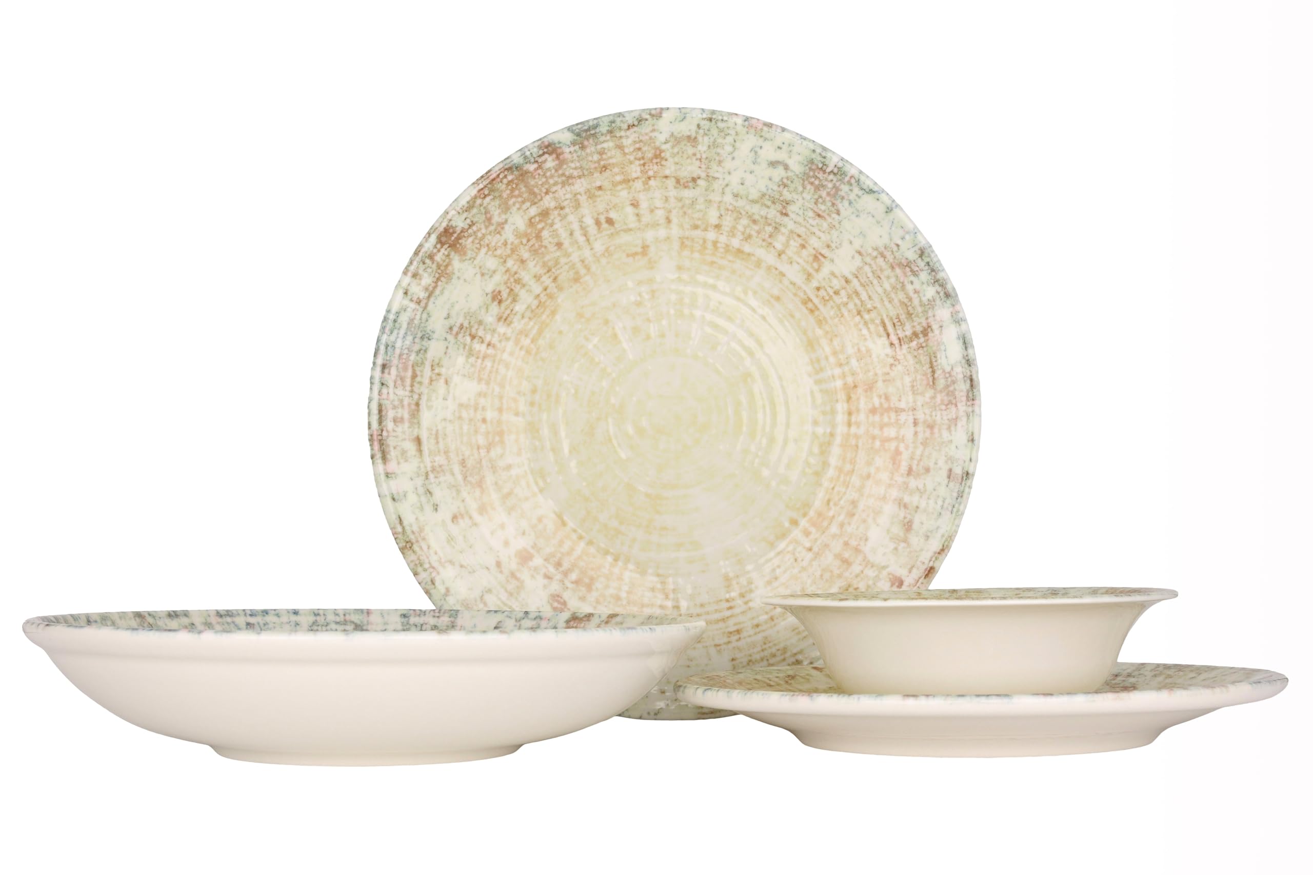 Kütahya Porselen Juegos de vajilla (Large) - Cinnamon - 24 piezas - 6 Personas - Porcelana