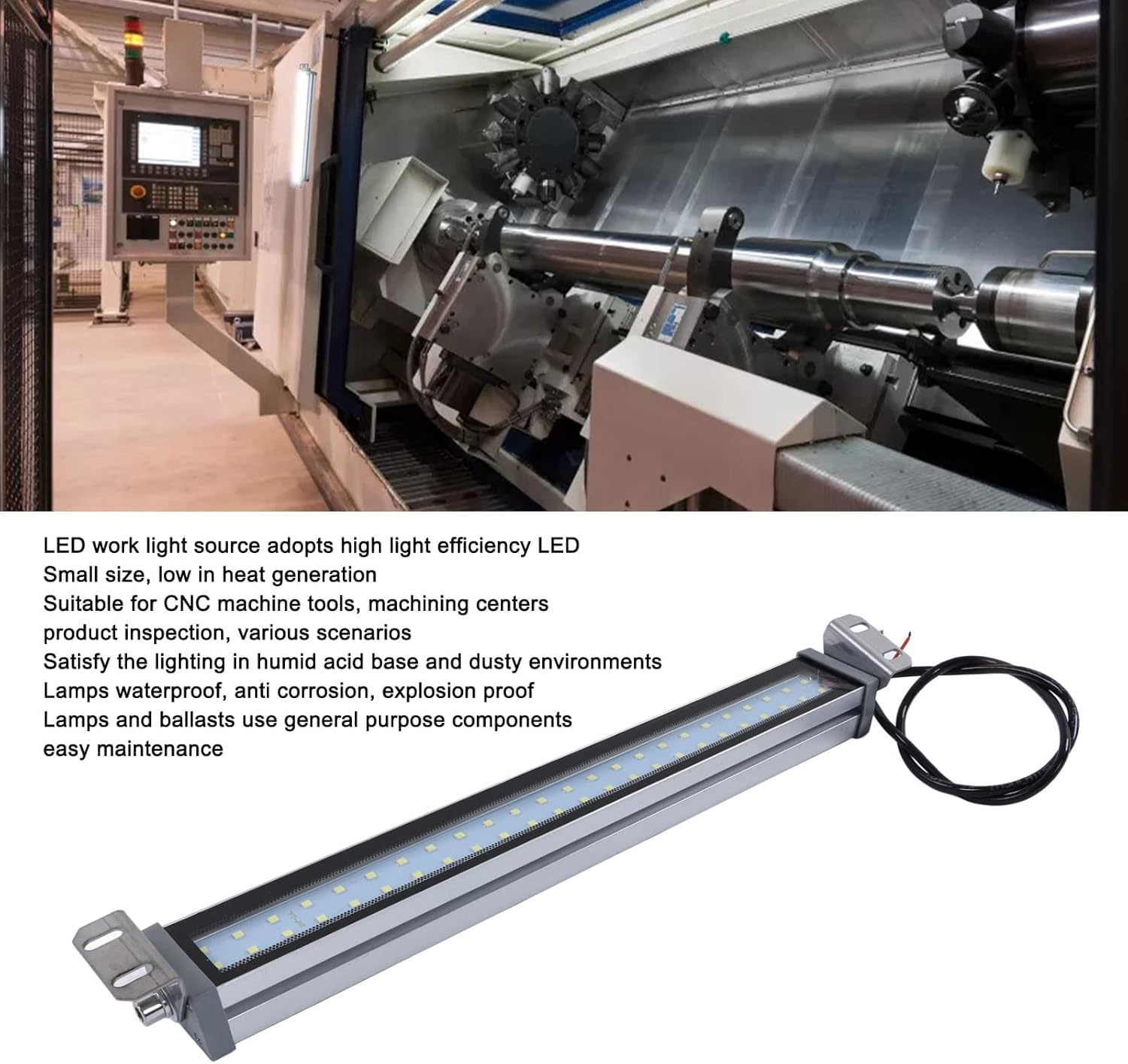 LED Maschinenleuchte mit IP67 Schutz wasserdicht für CNC Drehmaschine und Werkstatt Beleuchtung