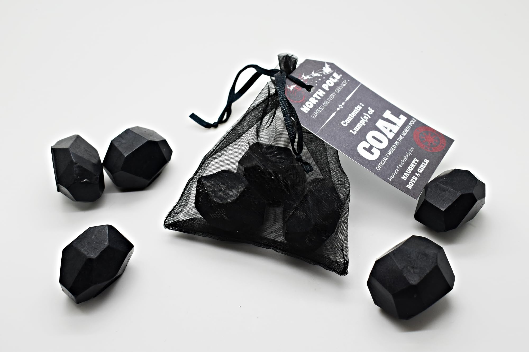 BAG of COAL - Soap Christmas Gift Stocking Filler Funny Novelty Secret Santa Kids Children Girl Boy - Vegan Friendly (1 bag) - Image 2