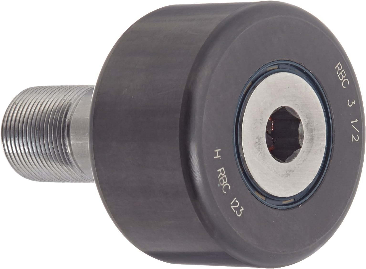 RBC Cam Follower RBC31/2 3.500" Outside Diameter, Stud Type, RBC Roller Cylindrical Roller Design Cam Follower