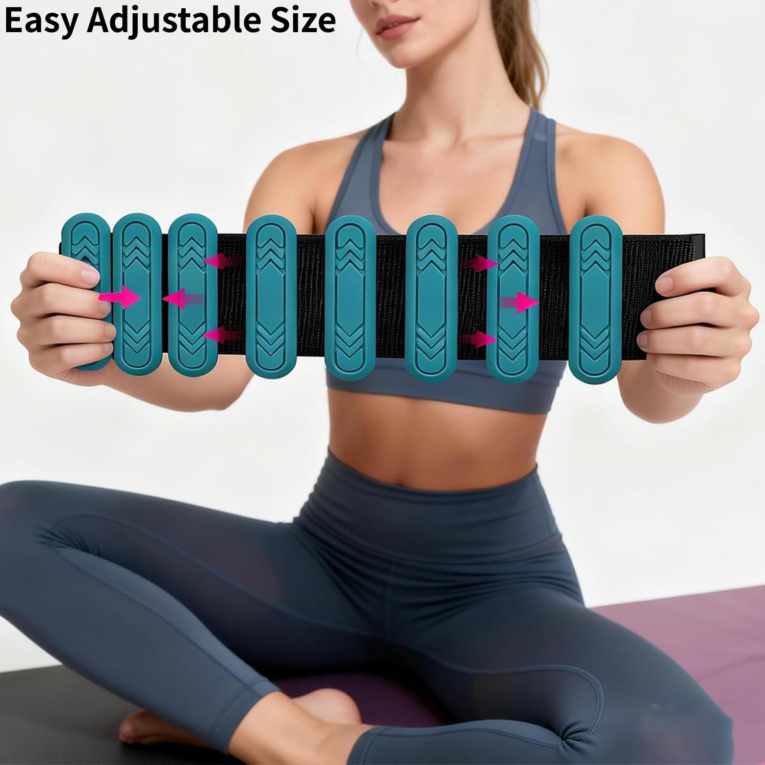 Set di 2 pesi per caviglia (0,5 kg/0,9 kg ciascuno), pesi regolabili per polsi e caviglie per donne e uomini, braccialetti in silicone per allenamento della forza, per nuoto, corsa, pilates