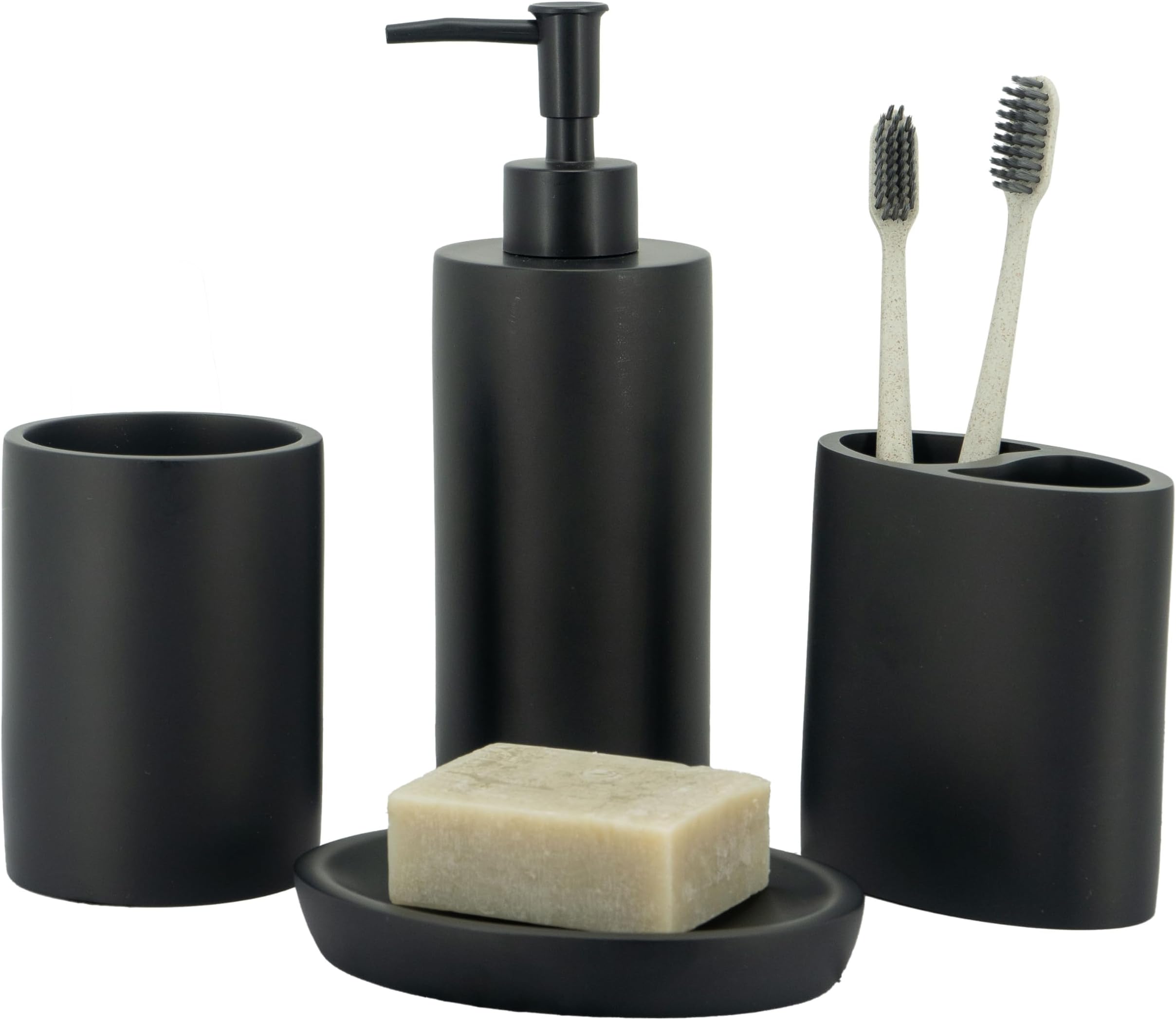 Amazon.com: ZCCZ Bathroom Accessory Set, 4 Pcs Matte Black Bathroom ...