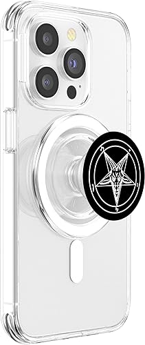 Miniatura 3 de Pentagram - Motivo de estrella negra satánica con cabeza de cabra Baphomet, PopSockets PopGrip agarre intercambiable para teléfonos y tabletas