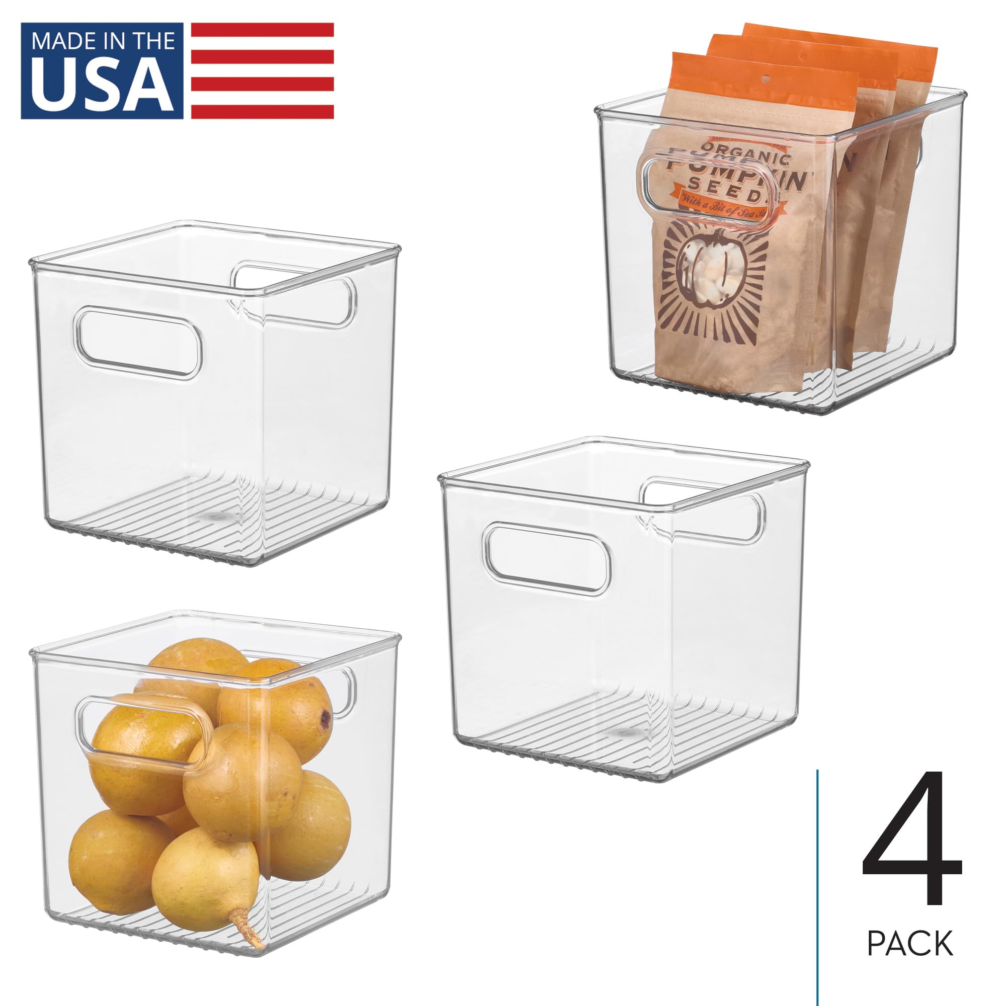 【BINBIN♡ 】 Amazon.com - iDesign Pantry Storage Bins with Handles - Cube