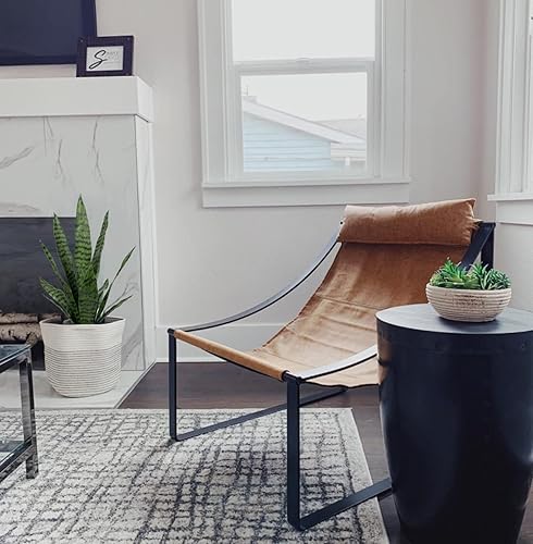 Miniatura 7 de Ollain Planta artificial de 15 pulgadas, plantas de seda sintética de aloe, plantas verdes falsas suculentas en maceta para decoración de estantes