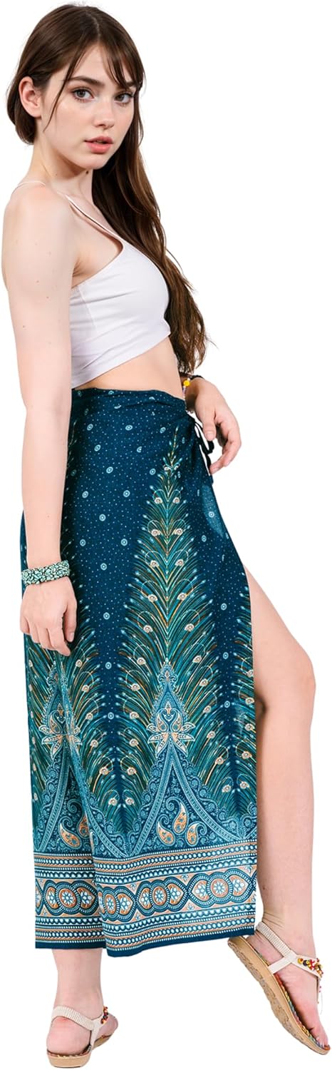 Your Cozy Women’s Boho Palazzo Pants Wide Leg for Yoga Festival Travel Lightweight Adjustable Waist Hippie Trousers - Image 5