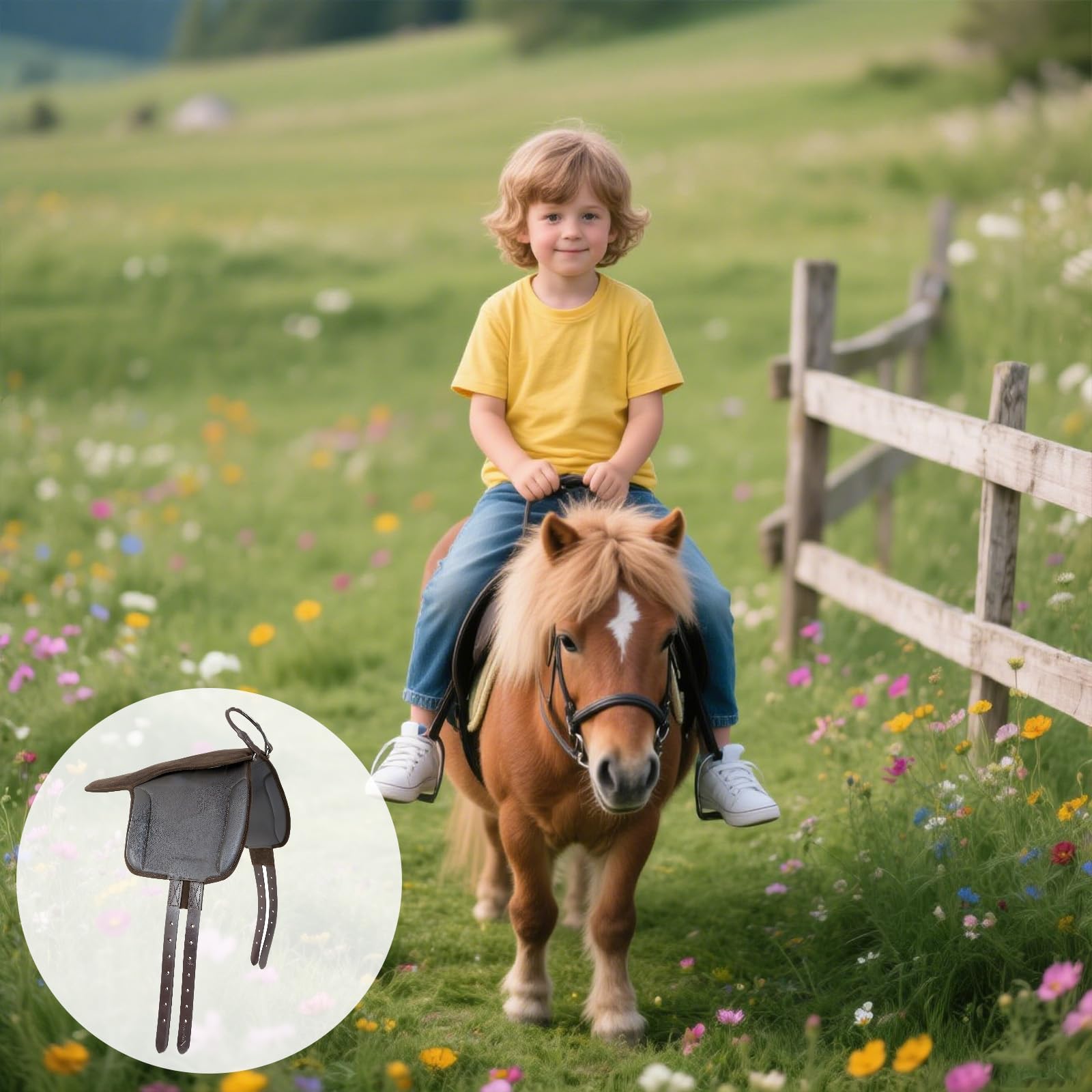 Sella Equestre Junior, Sella Americana Cavallo da Dressage Sella Western Sella da Equitazione Sella da Corsa, per Varie Competizioni Equestri Ranch
