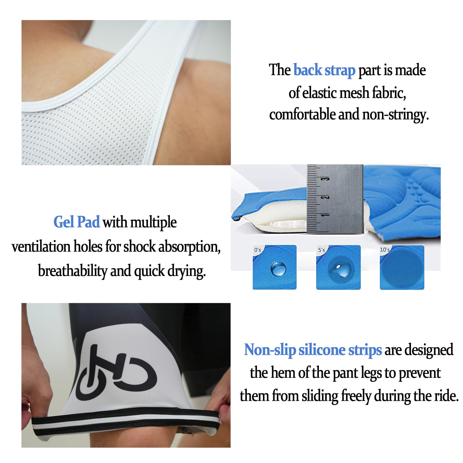 HOMTOL Abbigliamento Ciclismo Set Manica Corta Tuta Ciclismo Uomo Completo Ciclismo Estivo Per Bici Da MTB Con Pantaloncini Imbottiti in Gel Traspirante e Ad Asciugatura Rapida