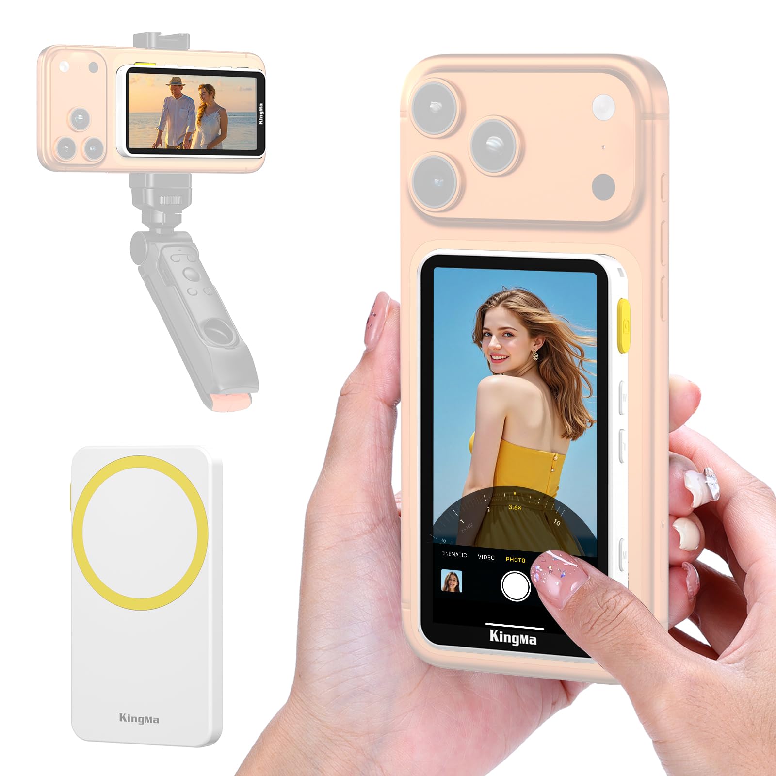 King Ma telefon vlog selfie monitor