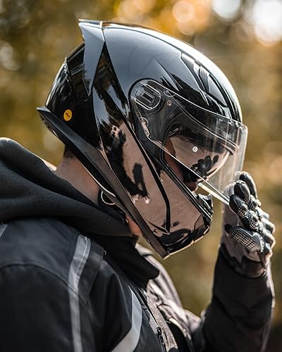Miniatura 8 de ILM MIPS Casco de Moto Cara Completa con Inserción Pinlock, Doble Visera Antiniebla, para Carreras, para Hombres y Mujeres, Certificado DOT, Modelo