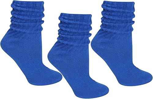 Luxury Divas Paquete de 3 calcetines holgados de algodón