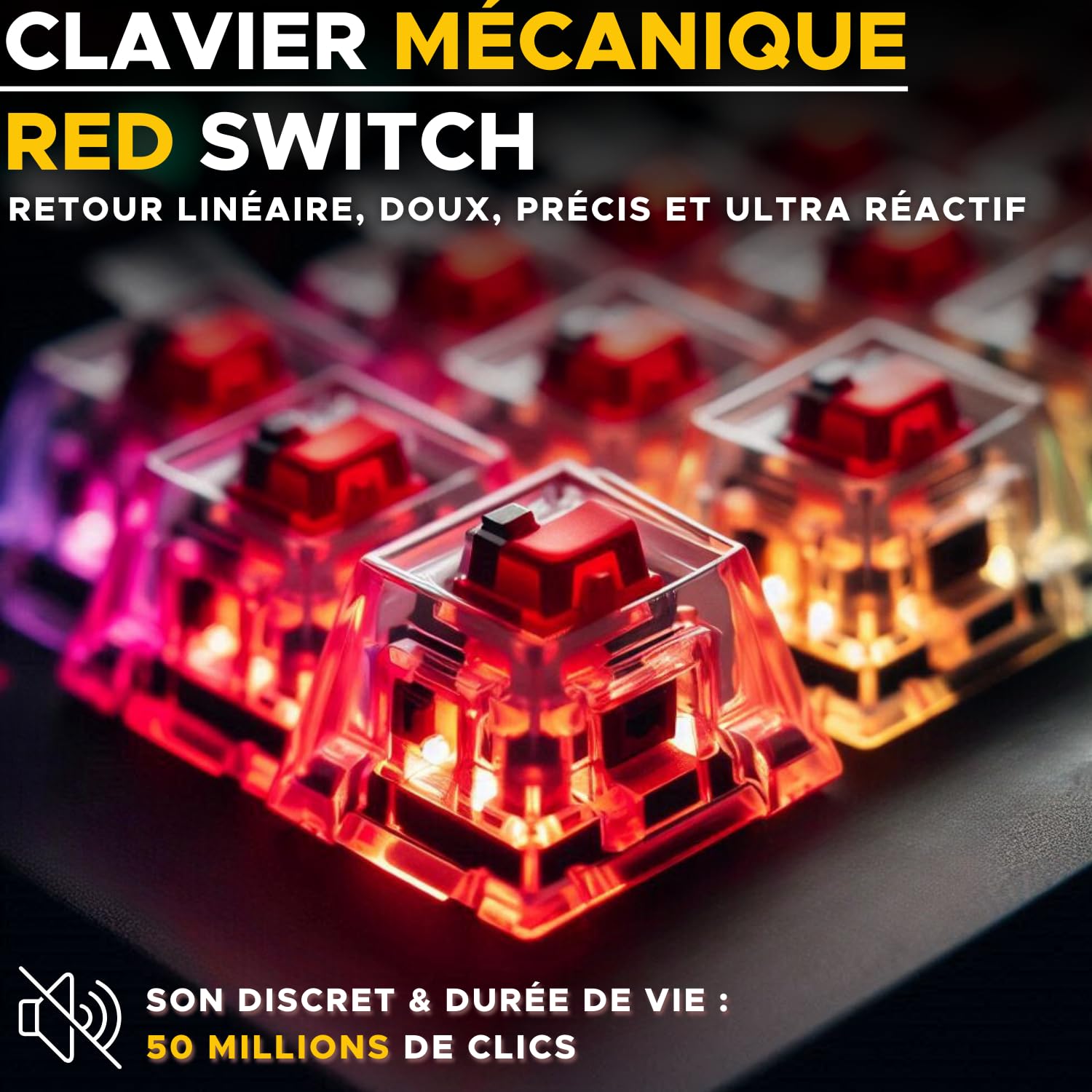 The G-Lab - Keyz Thallium - Clavier Mécanique 60% USB - Red Switch Interchangeable - Mini Clavier Gamer, Mécanique Format Ultra-Compact, 100% Personnalisable. Pc/ps4/ Ps5/xbox - Azerty - New