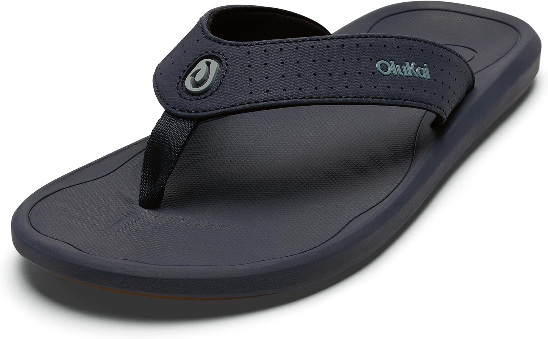 OLUKAI Ki'i Men's Beach Sandals, Quick-Dry Flip-Flop Slides, Water Resistant & Lightweight, Compression Molded Footbed & Ultra-Soft Comfort Fit