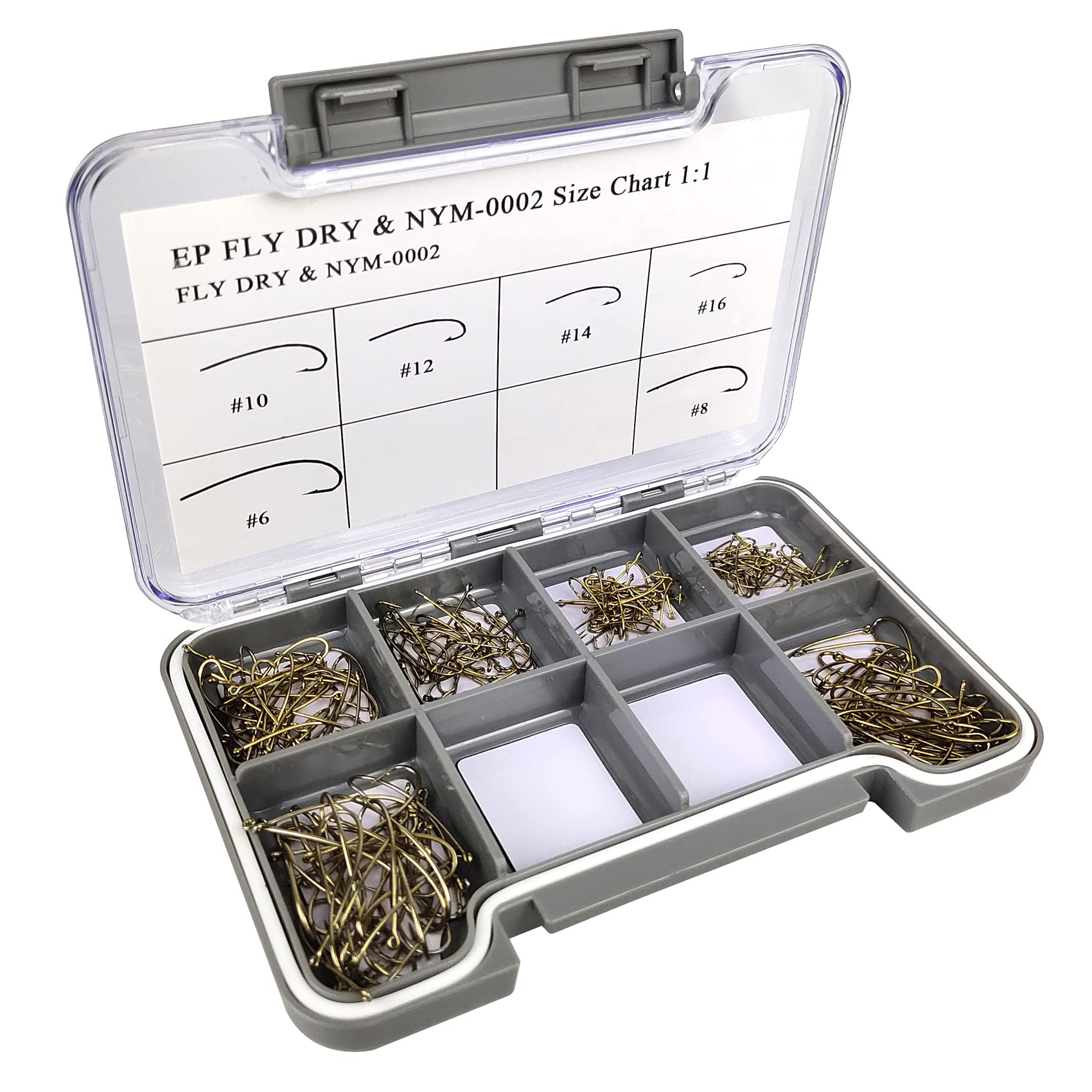 EUPHENG Fly Tying Hook Dry Wet Curved Nymph Terrestrial Streamer Flies Czech Scud Shrimp Pupa Jig Hook Micro Barbed Fly Fishing Hook Set High Carbon Steel Fly Tying Materials