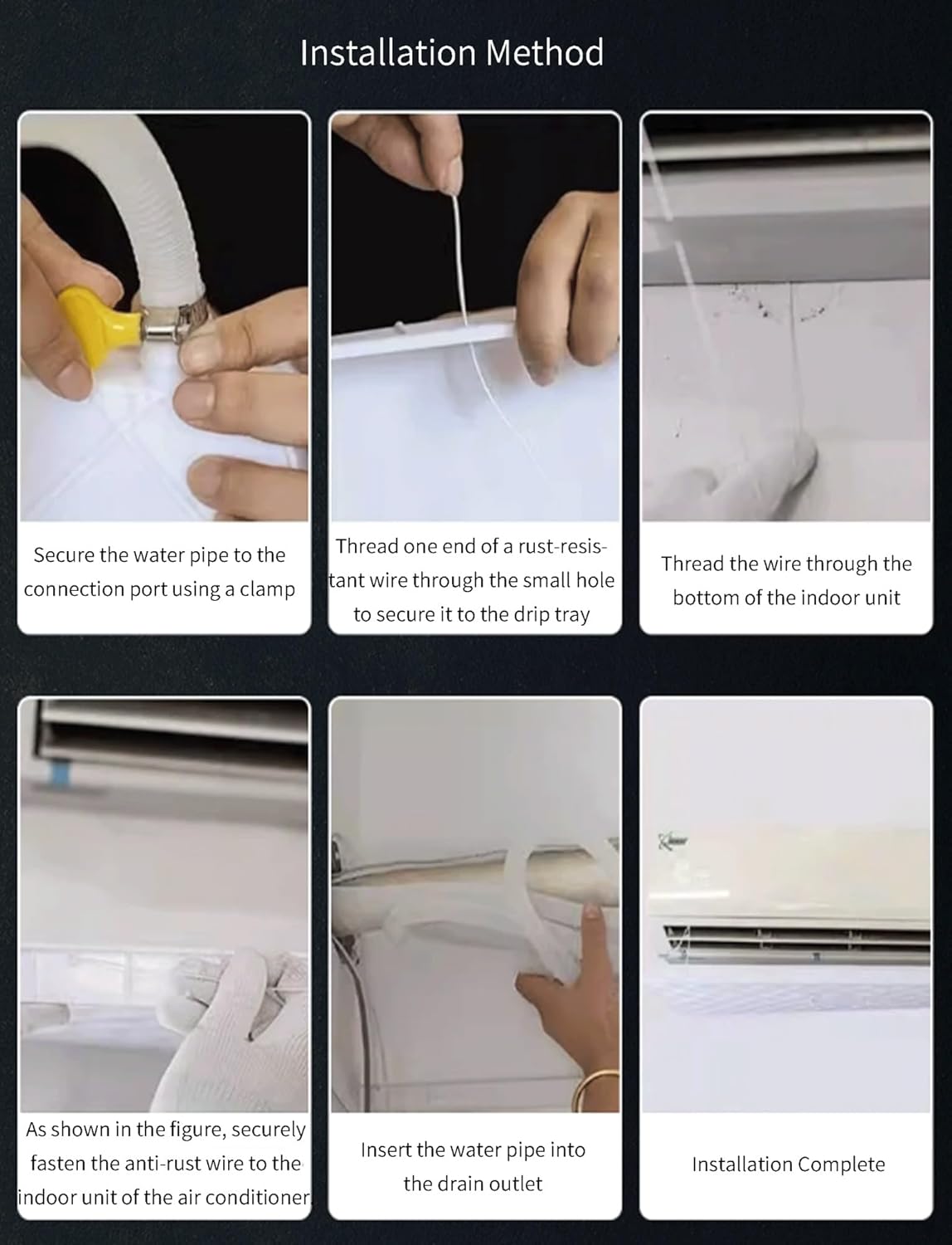 Drip Tray with Draining Hole and Hose Collector,Portable AC Drip Pan,Suitable for Indoor and Outdoor Split Air Conditioners(400cm,80x32.5x3cm)