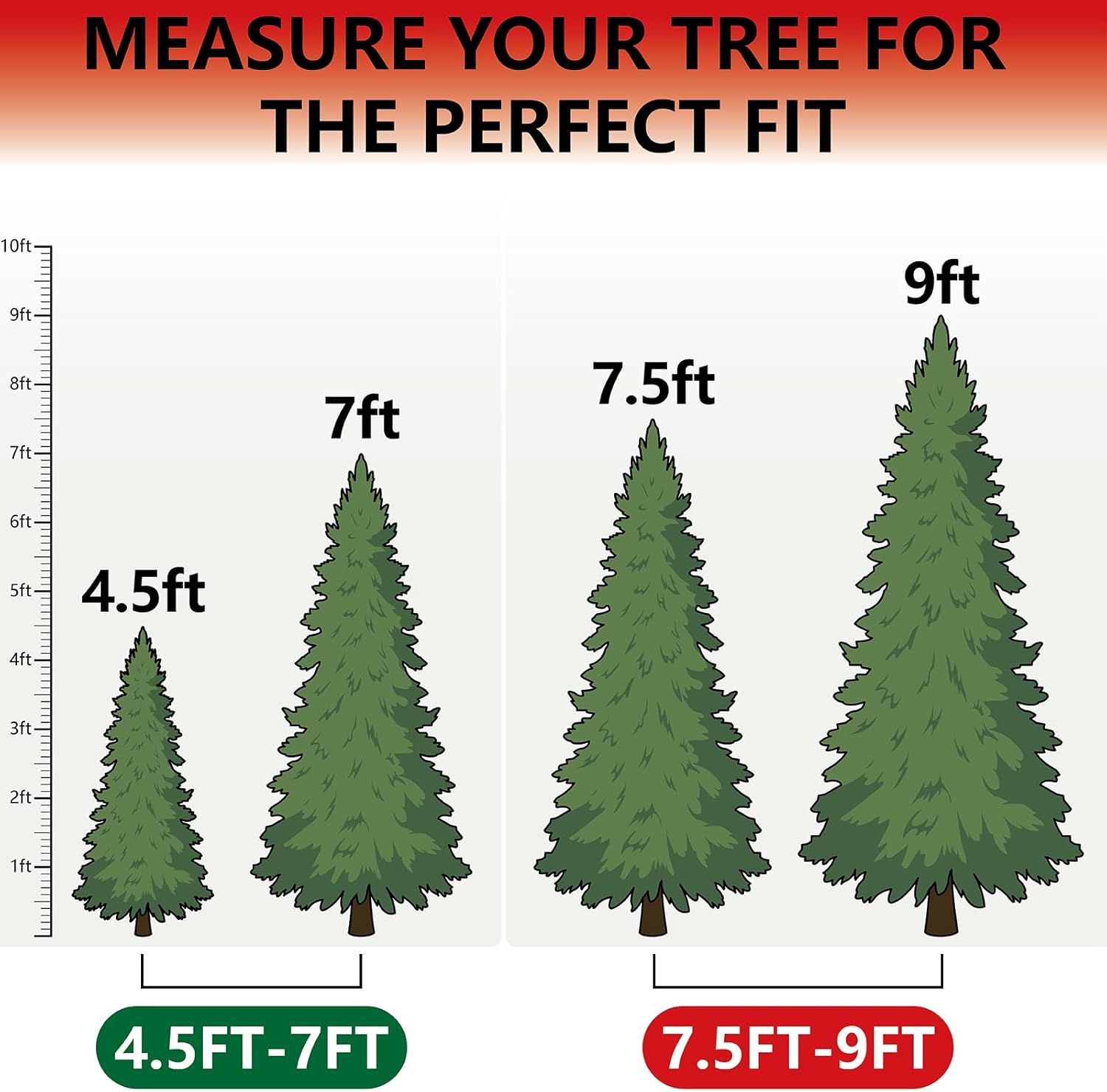 HOMEST Christmas Tree Storage Bag, Fits for 4.5-7 ft Xmas Artificials, Zippered Bag with Reinforced Carrying Handles and Wheels, Red (Bag Only) - Image 2