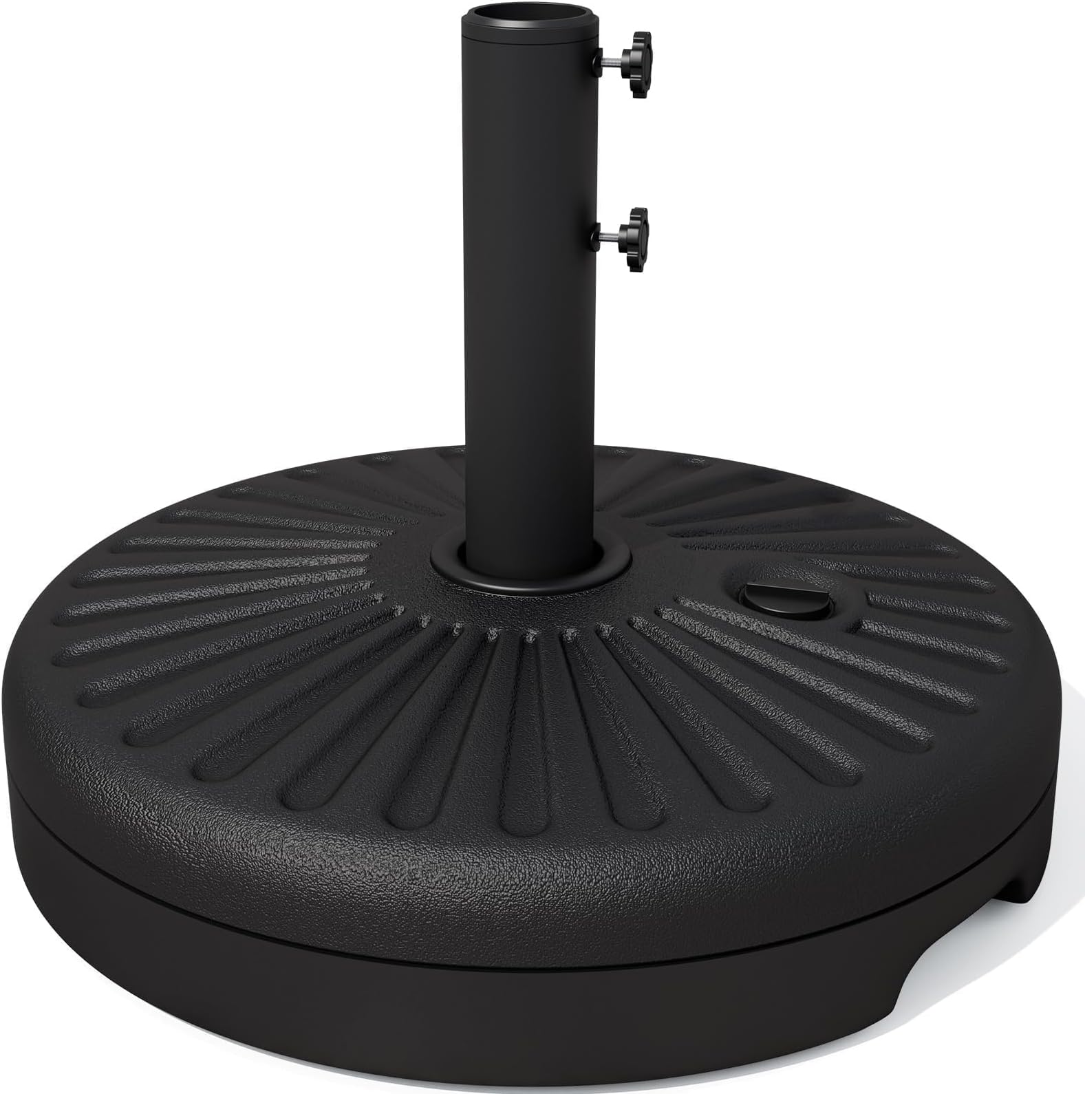 JEAREY 81.5lb Max Capacity Outdoor Patio Umbrella Base, Black | Water Filled Umbrella Stand, Heavy Duty Market Umbrellas Base Holder for Deck, Poolside, Backyard