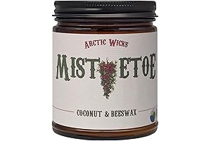 Mistletoe Natural Coconut Beeswax Candle