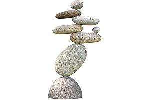 Ancient Graffiti Eight-Stone Balancing Cairn for Home Zen Garden