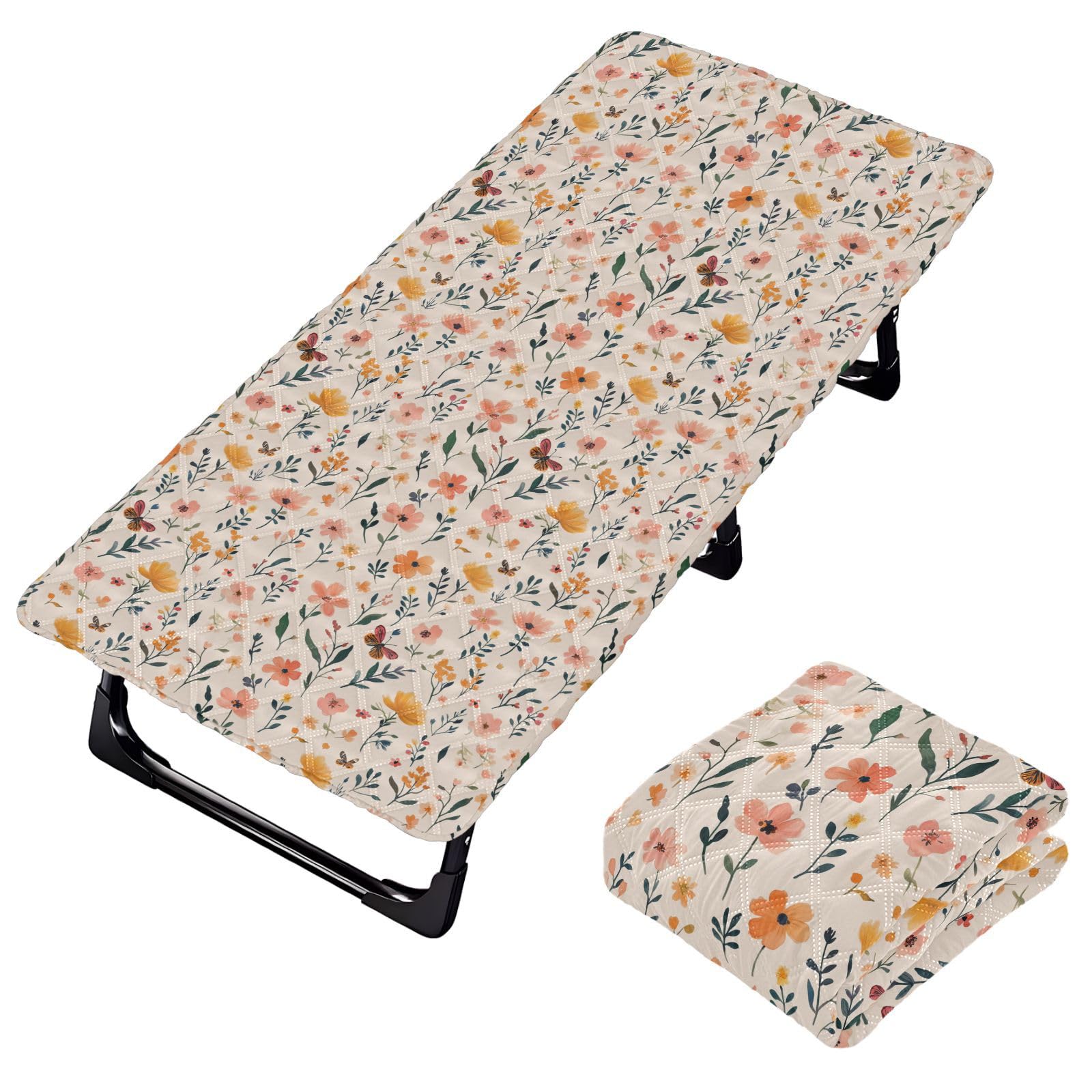 Autumn Flowers Blush Toddler Air Mattress Sheet Washable Cot Sheet for Cot Bed Kids for Children Beach Cot 50' x 25' (Bed Not Included)