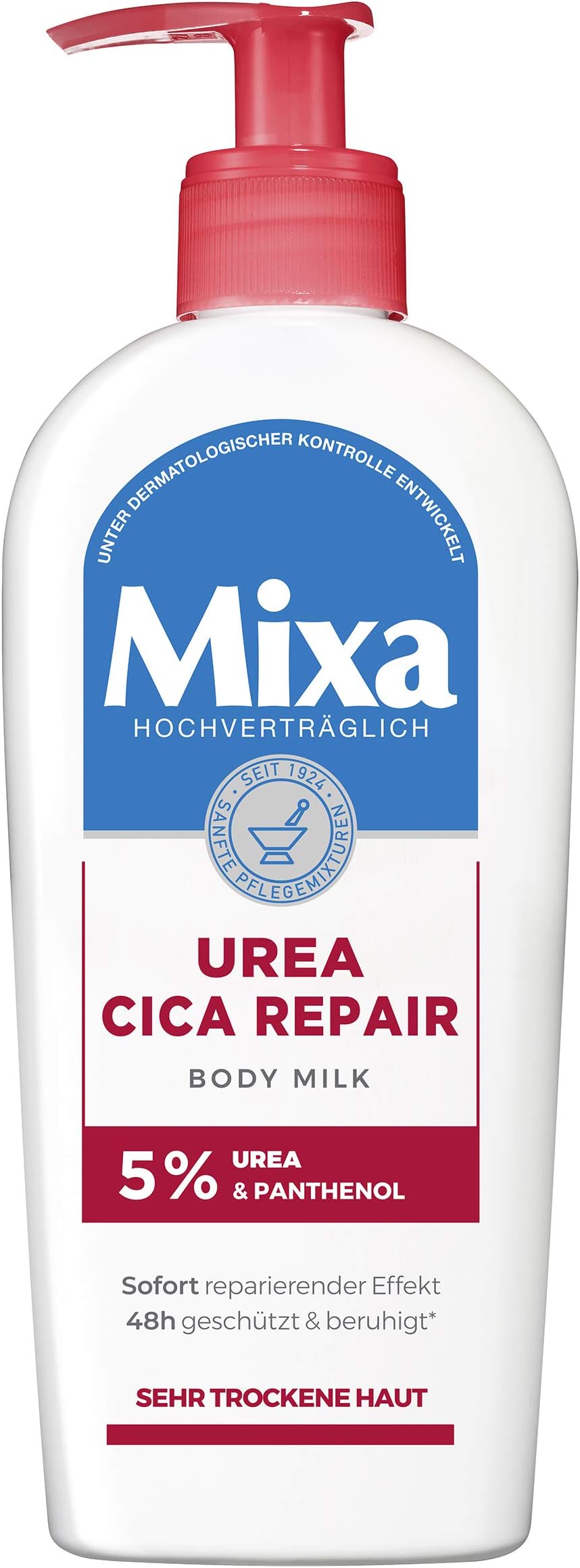 Urea Cica Body Milk Soothing and Protective Body Milk with Urea and Panthenol for Very Dry Skin Highly Compatible 250 g