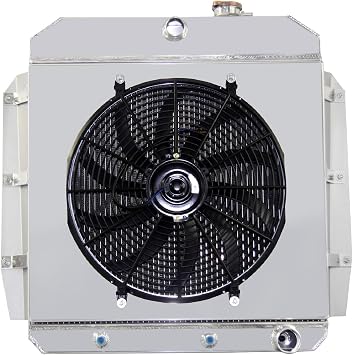 Aluminum Radiator for 1955-1959 1957 58 Chevy/GMC Truck 3100 3200 3400 3500 3700 3800 Pickup Suburban Apache 100 150 3B 3C 3D 3E 3F 3G 3 Row Core Downflow Radiador Shroud Fan