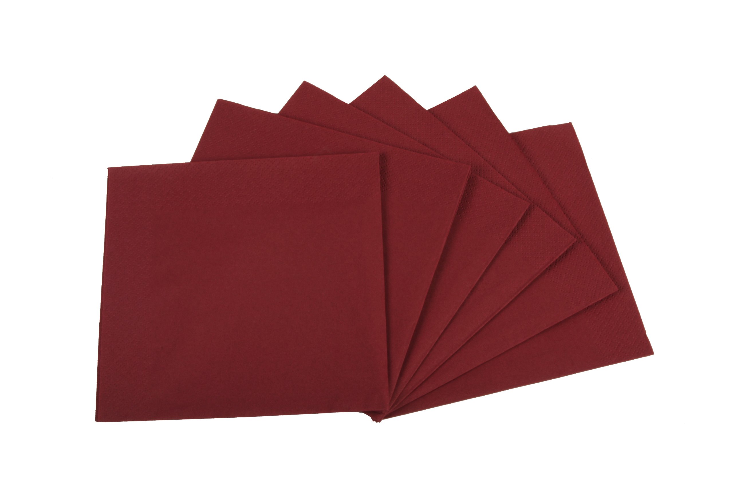 Funny Lot de 4 packs de 250 serviettes en cellulose 3 couches Bordeaux 33 x 33 cm