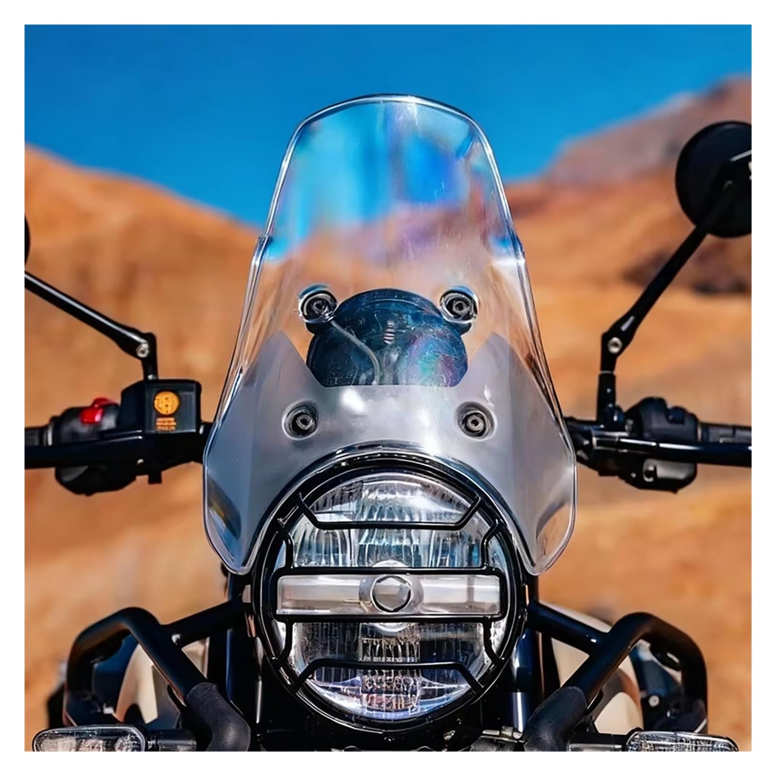 Pantalla Moto para Himalayan 450 para Himalayan452 para Himalayan450 2024 2025 Piezas Elevadas para Parabrisas De Motocicleta(Negro)