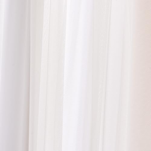 Miniatura 6 de Best Home Fashion - Juego de 2paneles de ventana con ojales de níquel de acero inoxidable, aislamiento térmico y tul de encaje para habitación, 52 x