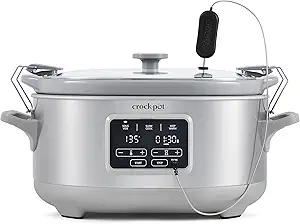 Crockpot Programmable 7-Quart Cook & Carry Slow Cooker with Sous Vide Stainless Steel