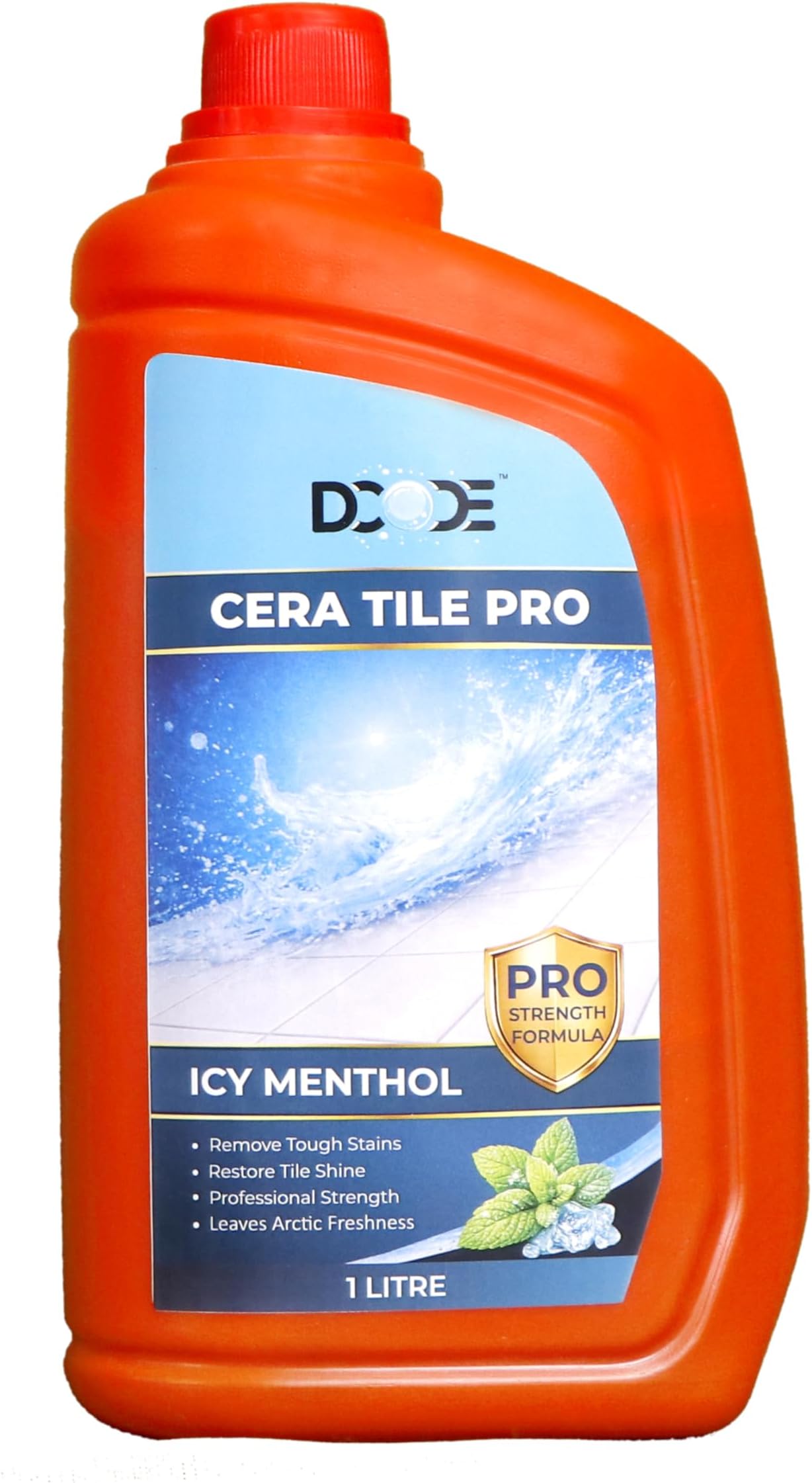 - Cera Tile Pro Tile Cleaner 1L | Removes Cement, Hard Water & Yellow Stains | Bathroom & Kitchen Floor Cleaner | Limescale Remover | Restores Shine | Icy Menthol Fragrance