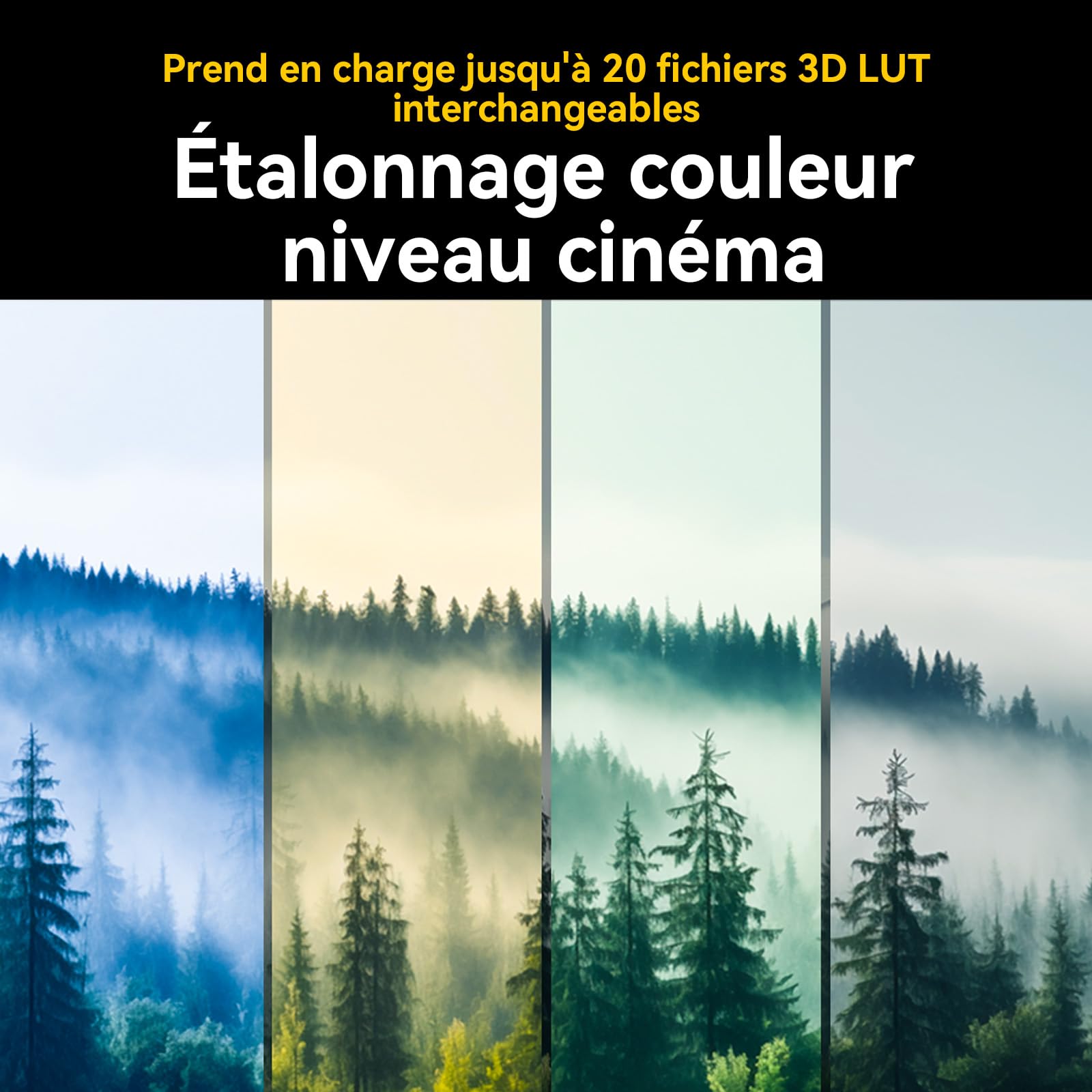Portkeys HD7T Moniteur Camera 7" Écran Tactile 1000 Nits Haute Luminosité avec Touches de Raccourci Supérieures, Compatible DSLR