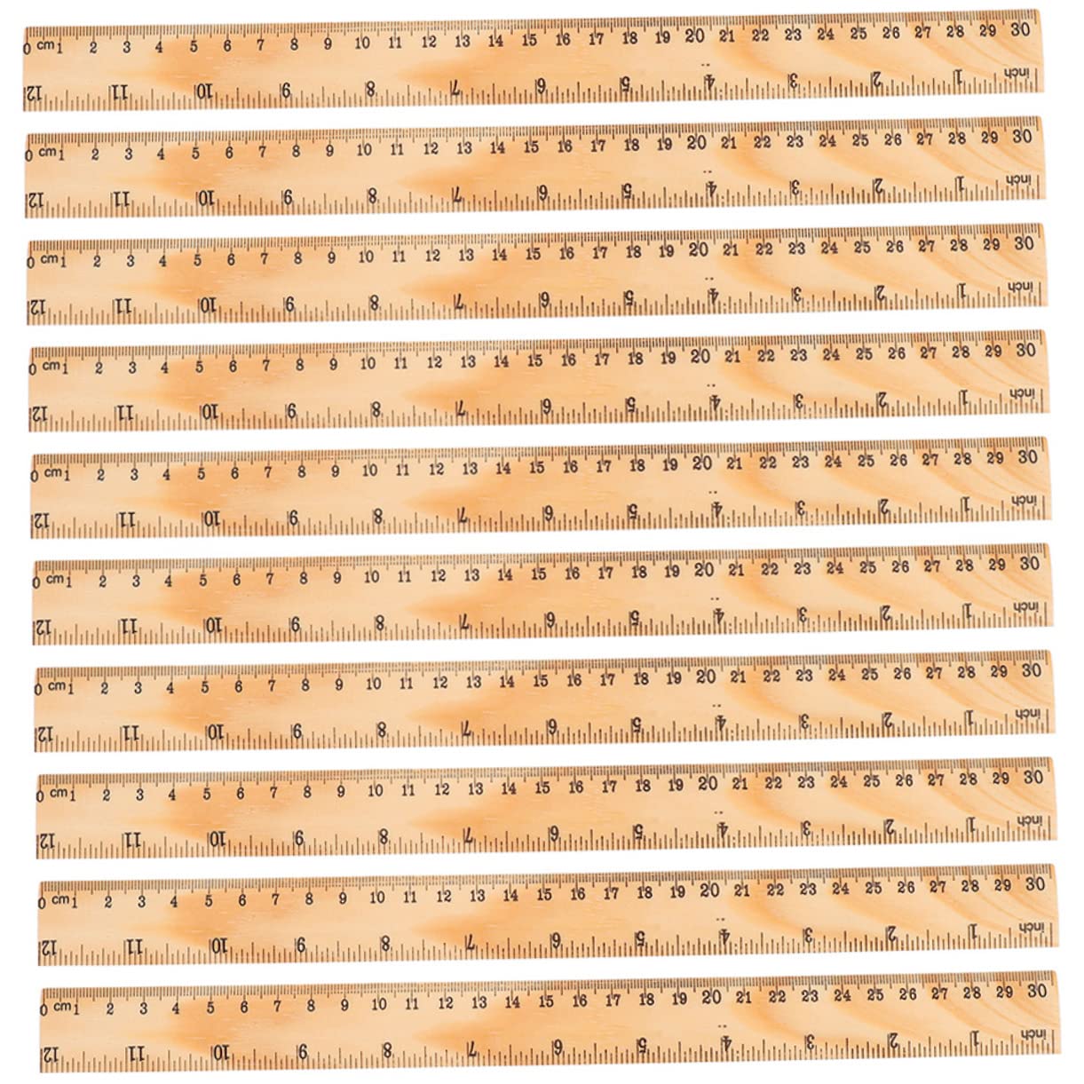 Operitacx Righello Multifunzione 30cm a Doppia Scala in Legno 72 Pezzi | Decorazioni Scuola, Materiale Scolastico per Disegno e Cancelleria, Righello per Scuola Scala Chiara
