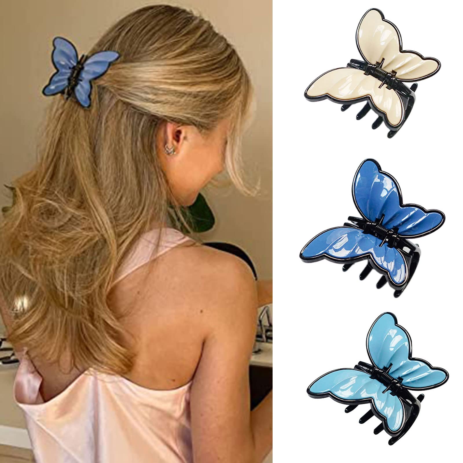 Elegante Artiglio Per Capelli Con Strass In Metallo Color Oro