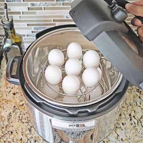 Miniatura 4 de Southern Homewares Huevos de acero inoxidable para cocinar al vapor Estante de encimera Soporte de huevo de presión Soporte de olla a presión Huevos