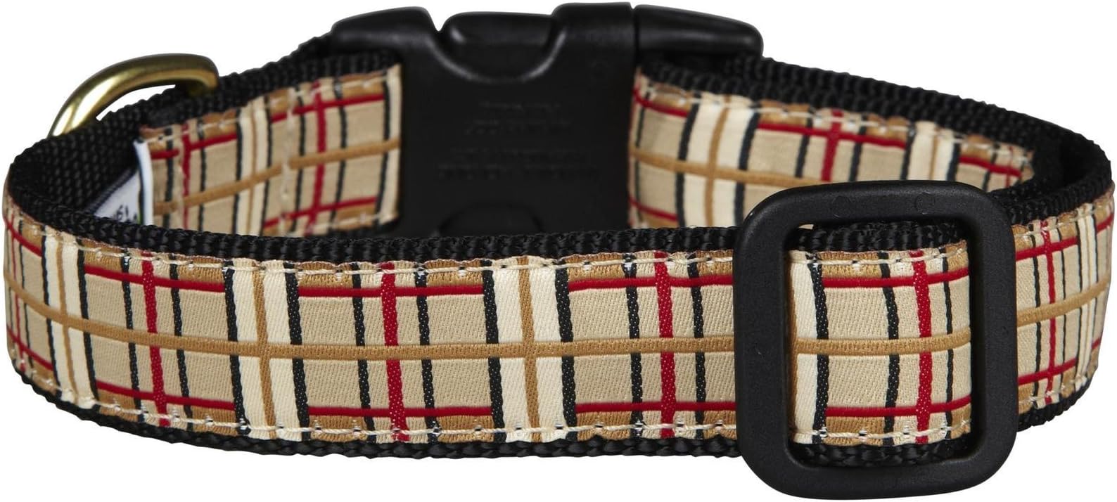 Up CountryPlaid Dog Collar, Medium (12 to 18 inches) 1 inch Wide Width