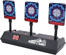 Moving Shooting Target, Electronic Scoring Target, Auto Reset with Sound and Light for Outdoor Child Toy, Trajectory DIY, Exercise Observation and Shooting Skills
