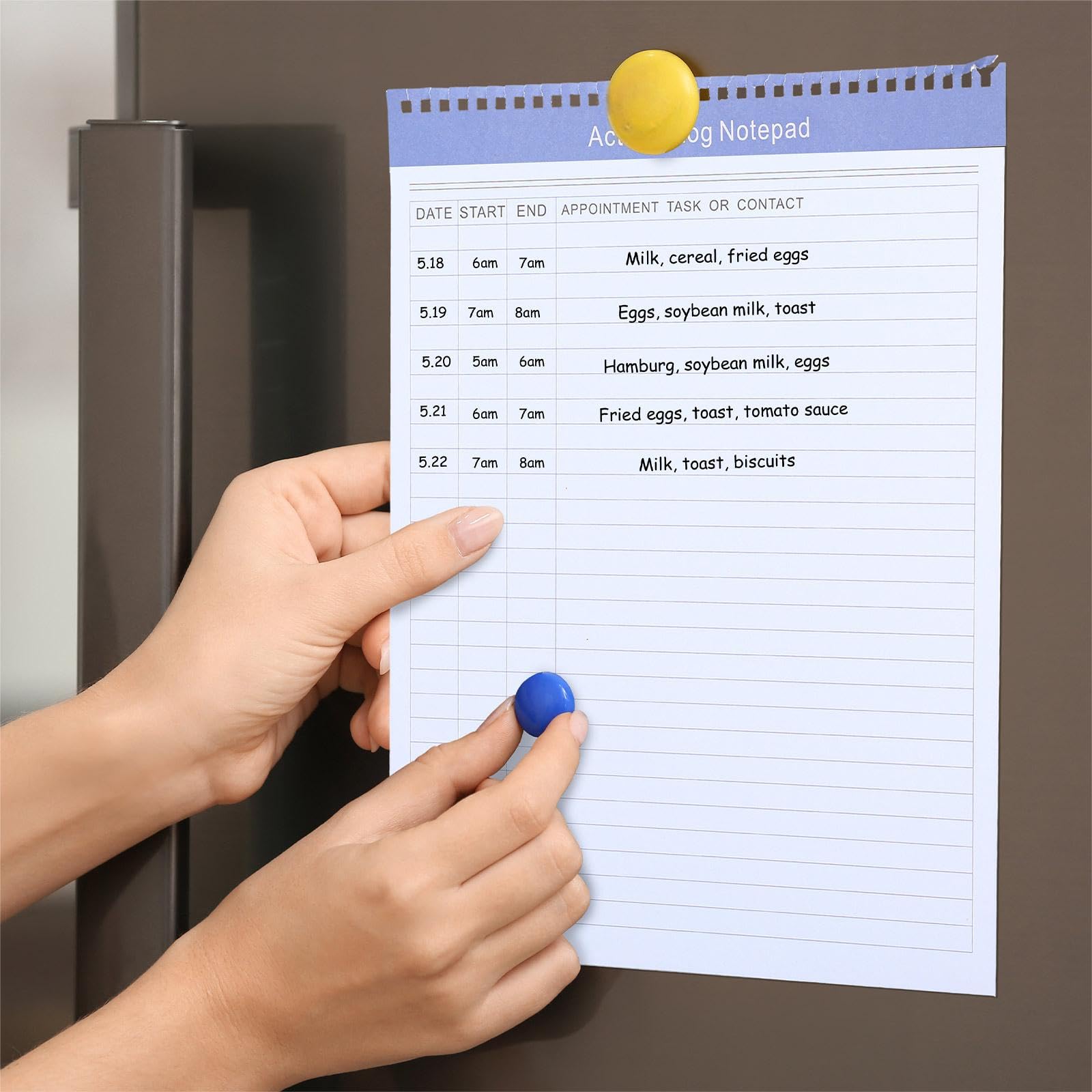 Kisston 4 bloc de notas de actividad diaria de 8.5 x 11 pulgadas, cuaderno de planificación de tareas diarias, cuaderno de planificación, cuaderno de registro encuadernado en espiral para el trabajo,