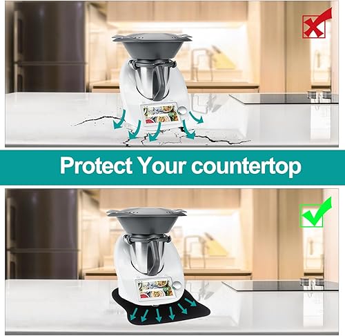 Miniatura 3 de Alfombrilla deslizante de cocina, alfombrilla deslizante de encimera de cocina para Thermomix TM5 TM6 TM21 TM31, alfombrillas resistentes al calor