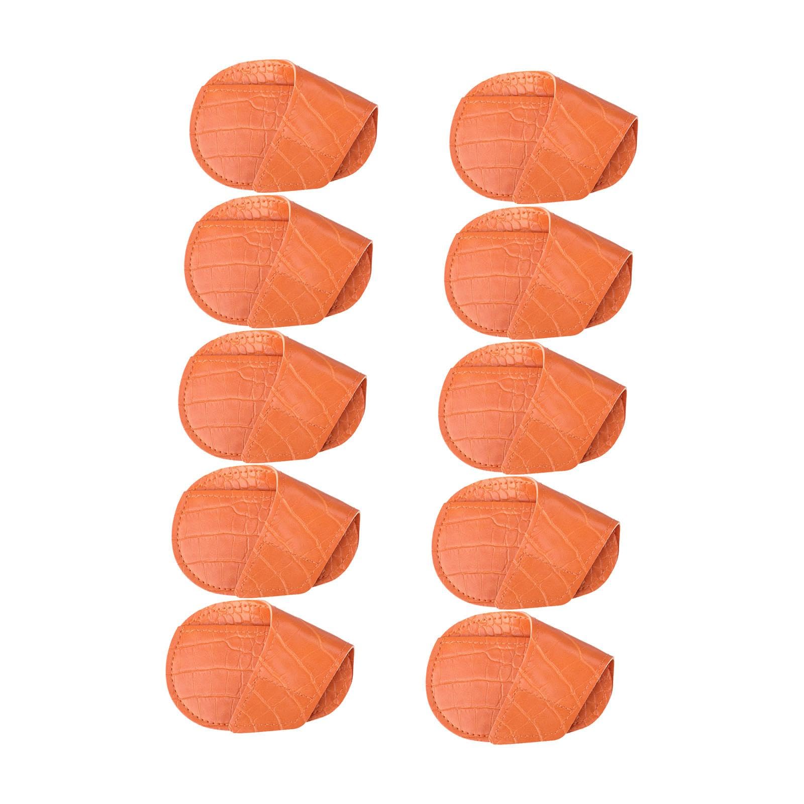 Fenteer 10 Pièces Housses de Tête de Fer de Golf Protège-fers Ensemble Club Protège-Couvre-Club PU Cuir Imperméable Protection Convient Aux Cadeaux Sa