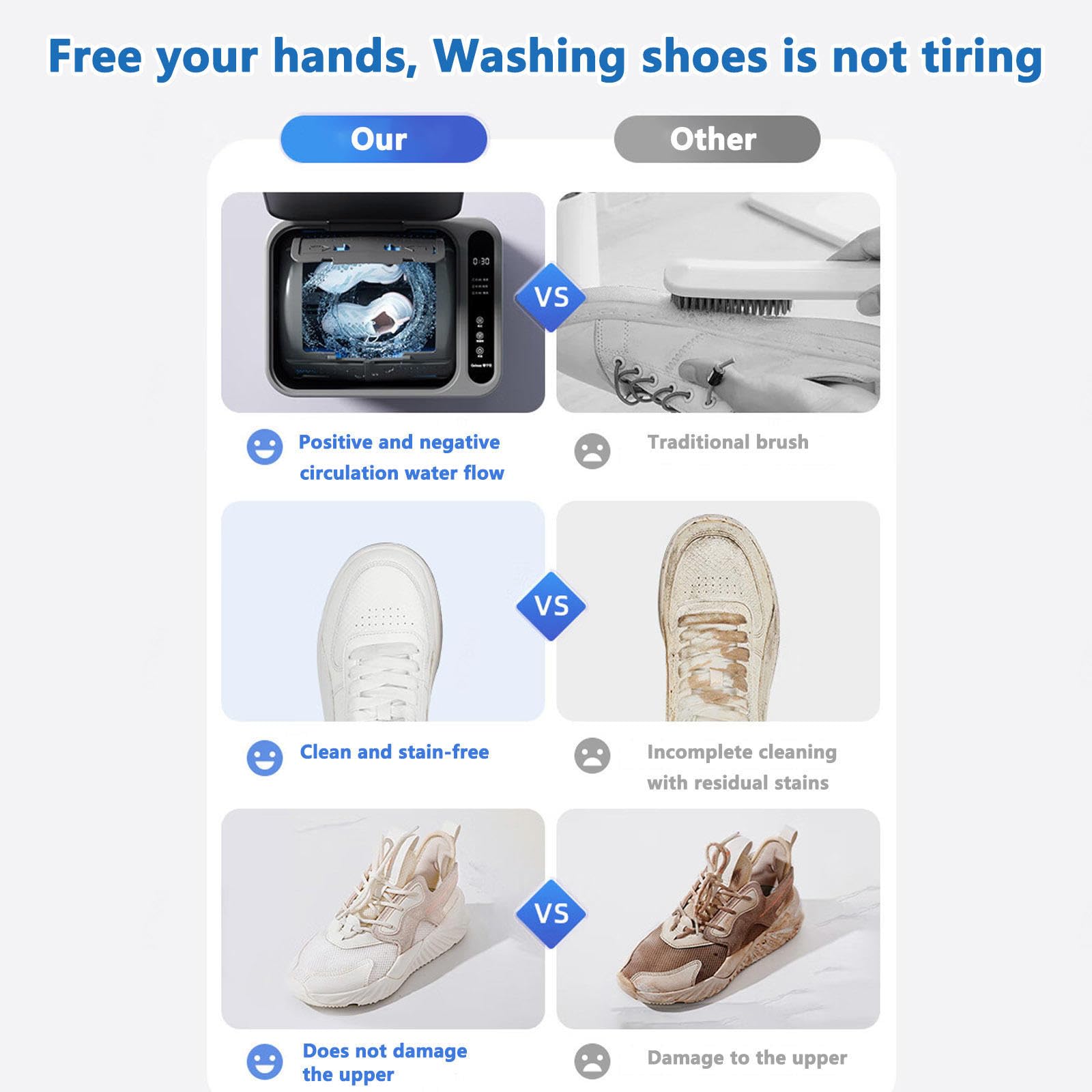 Kleine Waschmaschine für Schuhe, Waschmaschine Camping LED-Touchscreen Portable Washing Machine Geringer Wasser- Und Energieverbrauch