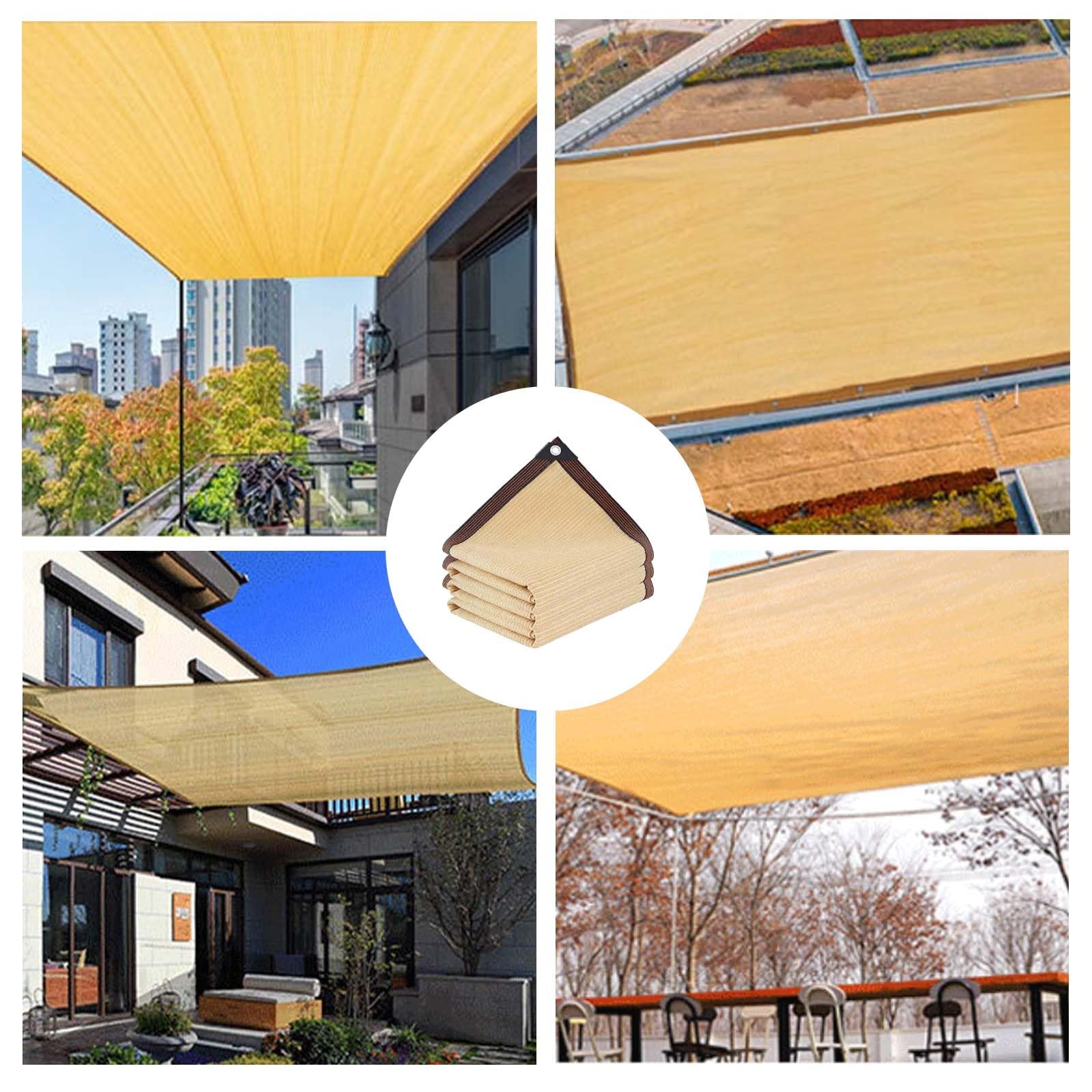 Parasole rettangolare in poliestere di alta qualità, ideale per protezione dai raggi UV, con occhielli, 3 x 4 m, 4 x 5 m, 2 x reti ombreggianti per serra, rapida dissipazione del calore, perfetta per