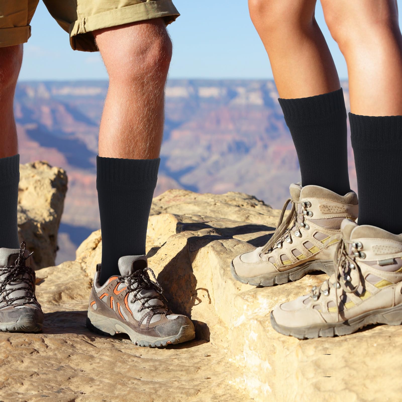 Jiuguva 4 pares de calcetines impermeables, unisex, impermeables, transpirables, para senderismo, pesca, para hombres y mujeres