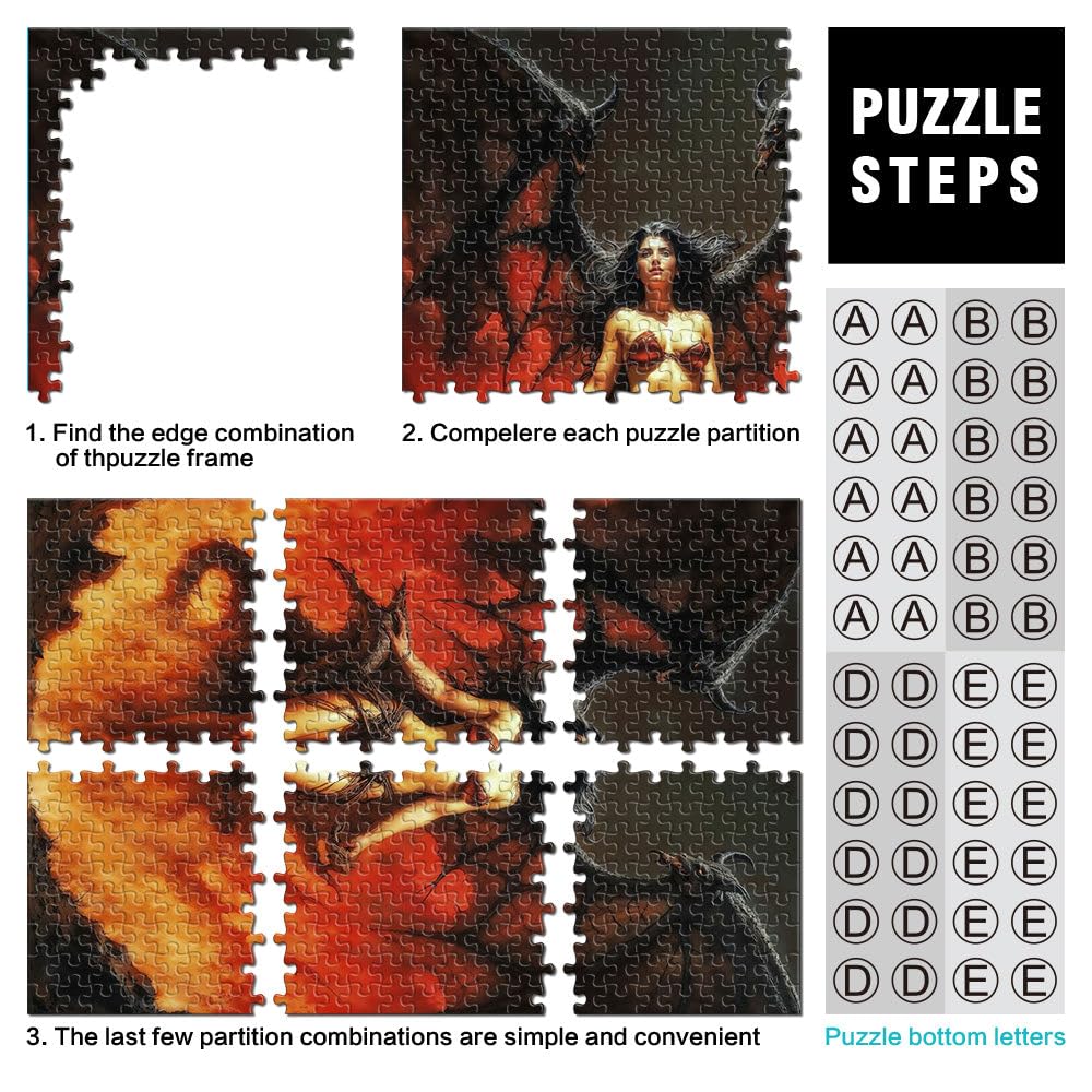 Puzzle 1000 pezzi per adolescenti Risurrezione di Lilith Difficile da completare ma divertente e umoristico Regalo di compleanno 52x38cm
