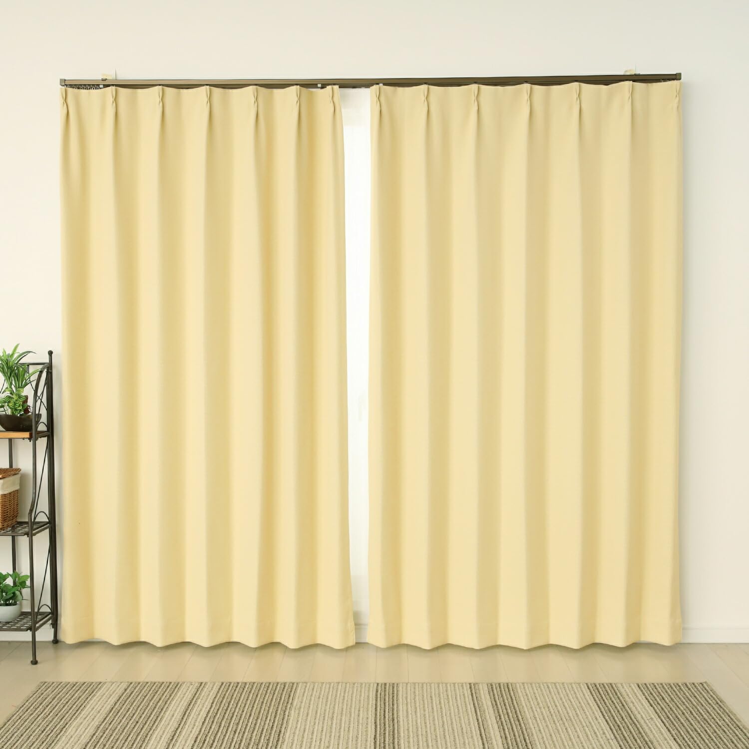 遮光カーテン 幅150cm×丈220cm2枚　イエロー カーテン 1級遮光カーテン ベージュ グリーン イエロー 花柄