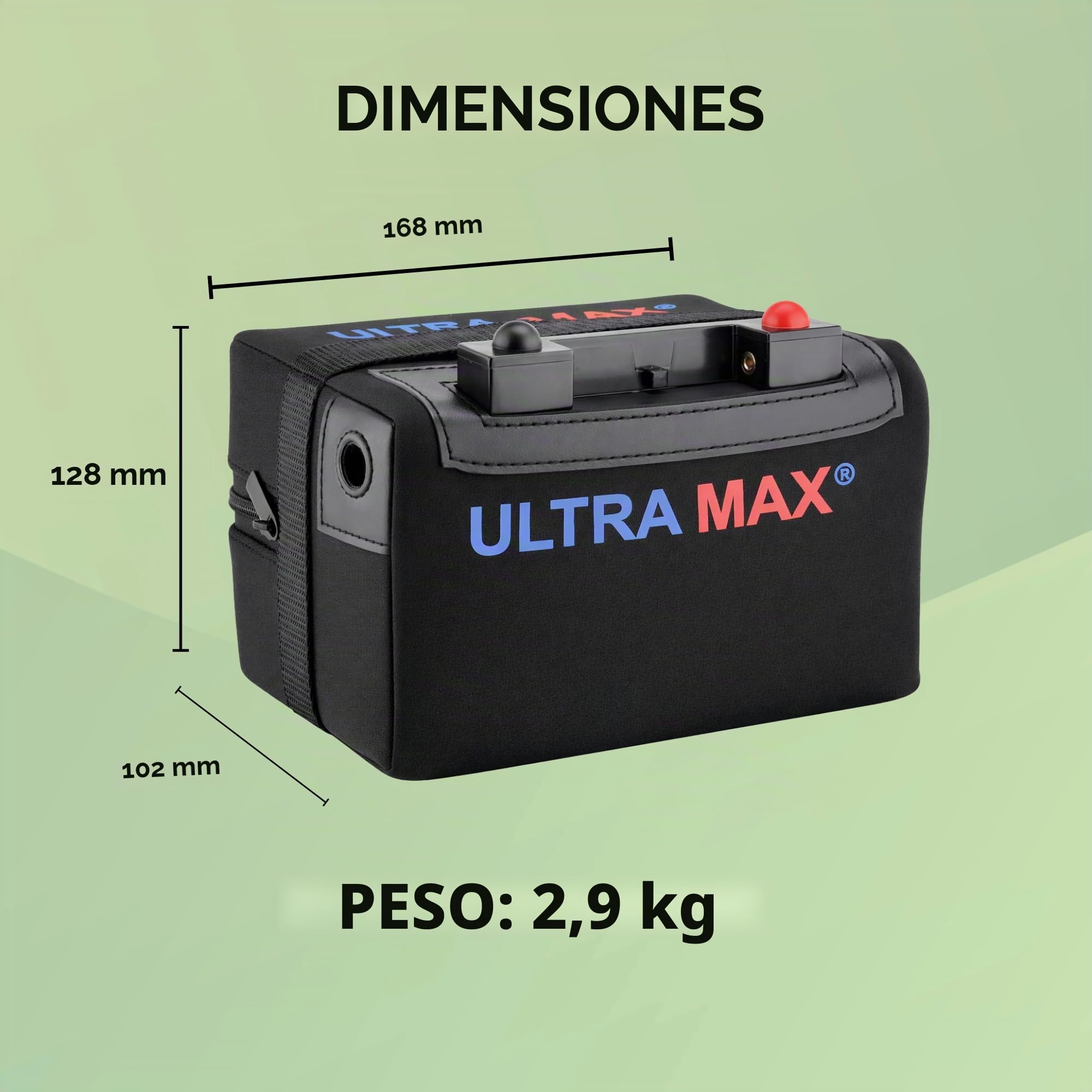 Ultramax - Batería de litio para golf de 27/36 agujeros, ideal para Pro Rider/Stowamatic/Proforce