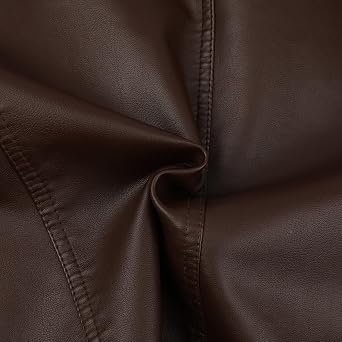 Allthemen Mens Leather Jacket Stand Collar Jacket Zipper