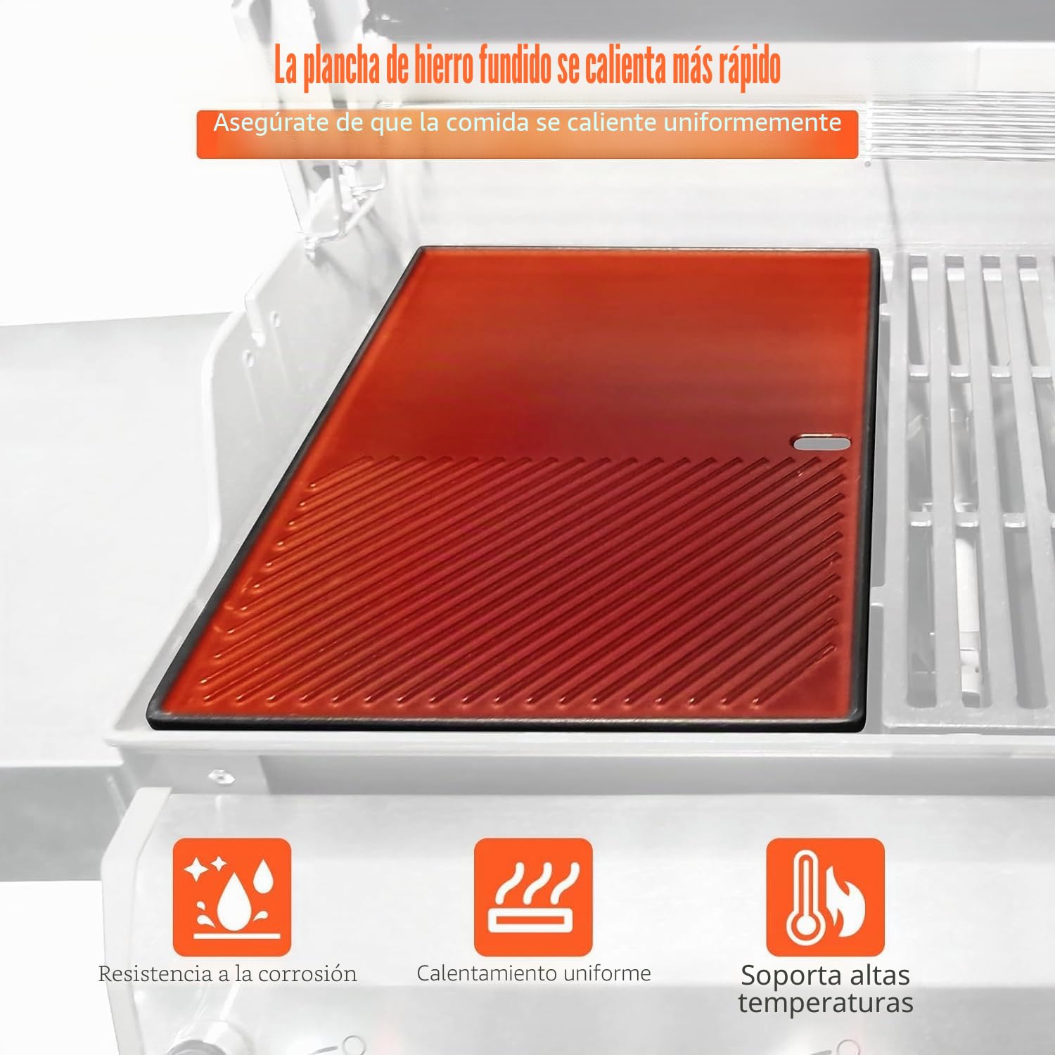 GFTIME 7638 - Parrilla y Placa Calefactora de Gas para Weber Spirit I II E310 E320 E330 S310 S320 S330 S320 S330 Series 2 piezas