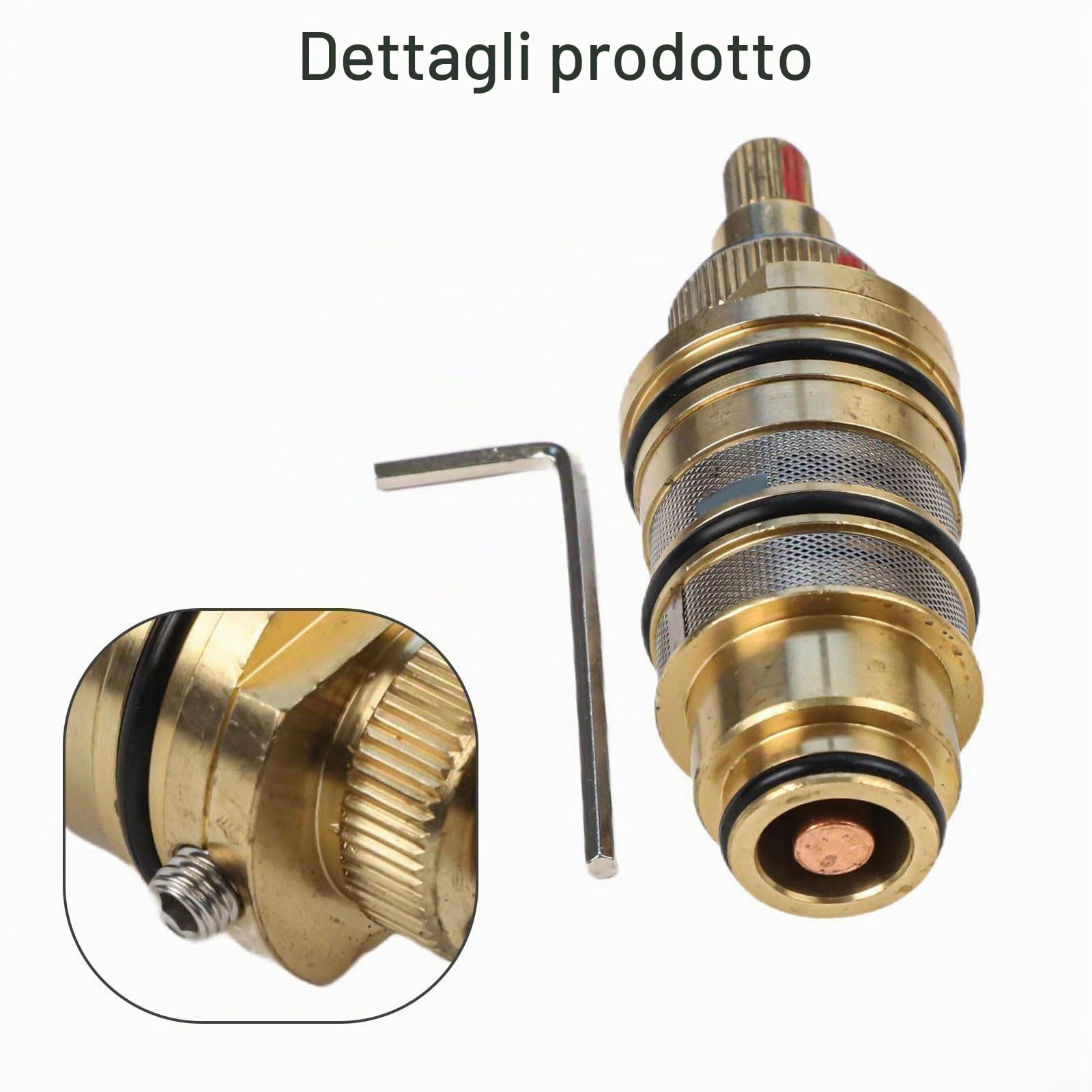 Cartuccia doccia termostatica in ottone Kit di riparazione per doccia Miscelatore per doccia Kit di riparazione Docce in ottone Cartucce valvola di miscelazione Cartuccia termostatica