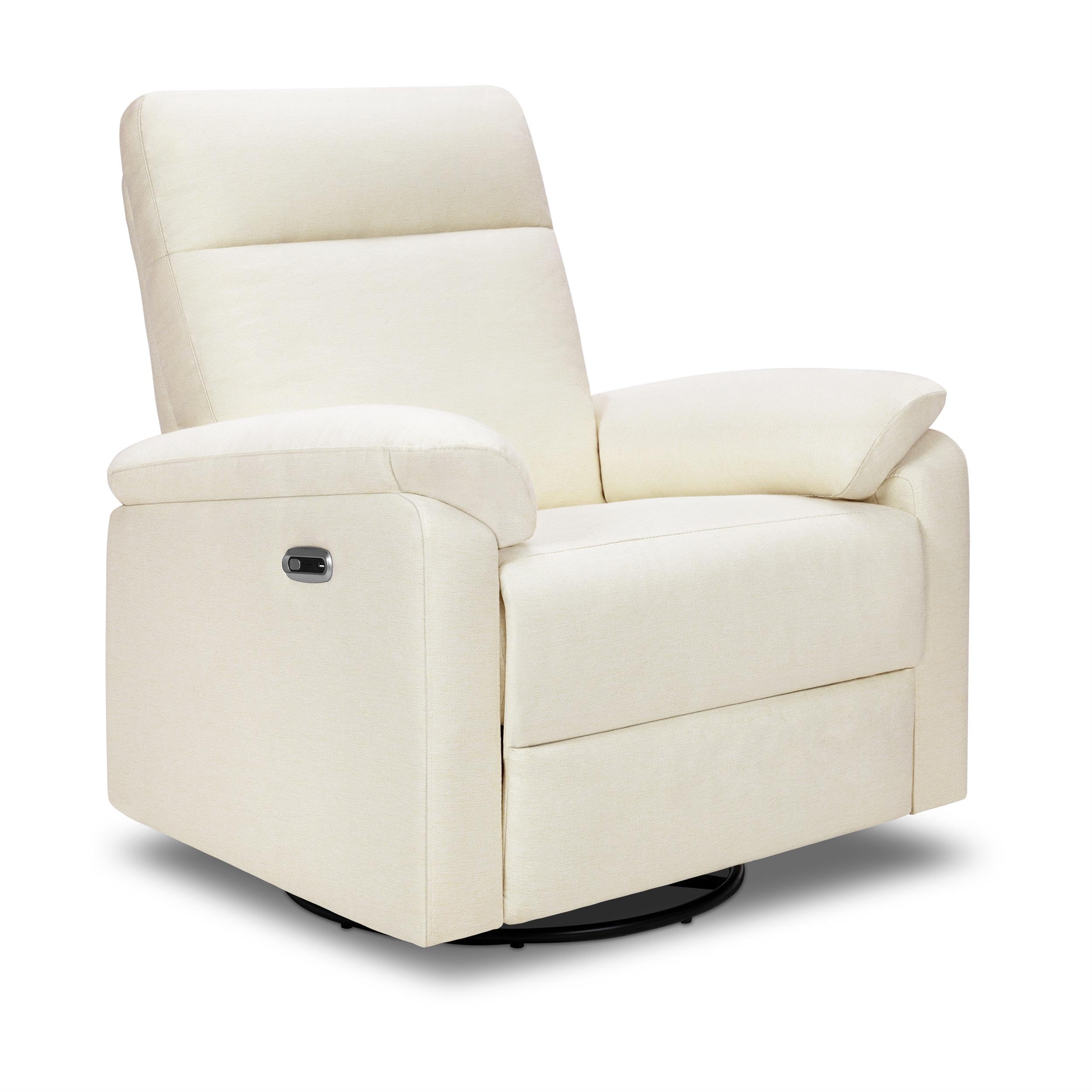 DaVinci Suzy Recliner Glider w/ 270° Swivel, Electronic, Vanilla